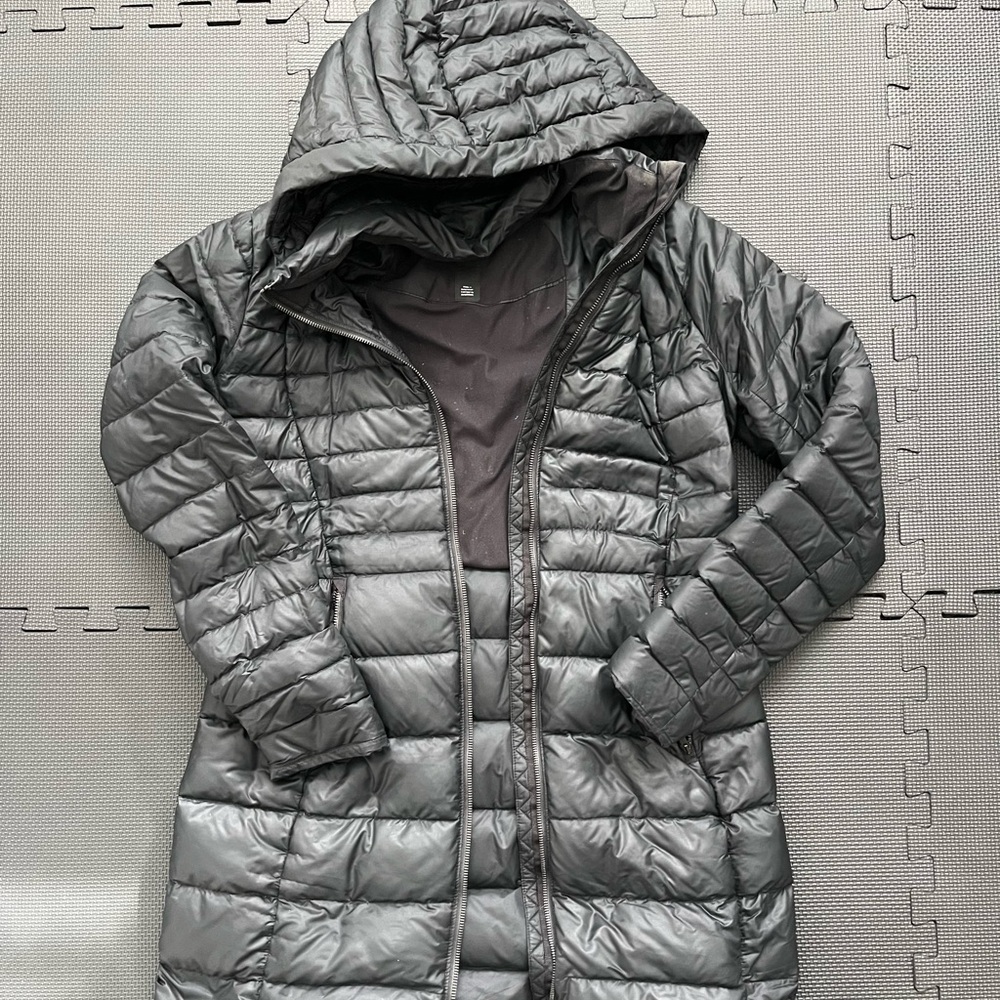 Lululemon Long Black Winter Jacket Size 8